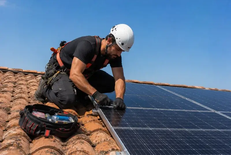 Maintenance et monitoring de panneaux solaires à Laglorieuse